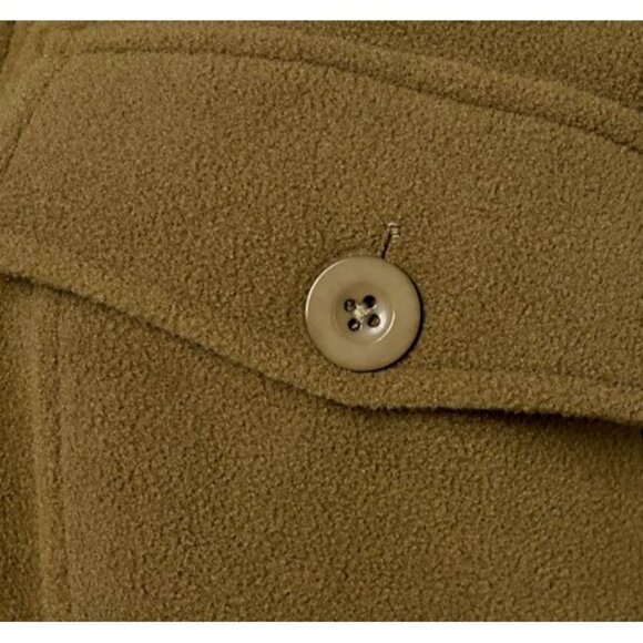 Anybody Sweater Shacket ~ XL Lounge Polar Fleece Button Front Black A553804 - Picture 5 of 8